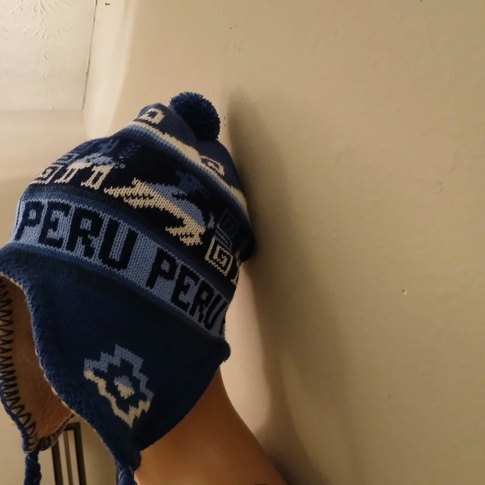 Unisex Womens Mens Winter Beanie Hat Logo PERU Blue New Lining - Picture 3 of 11